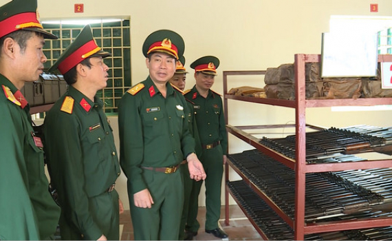 Bộ CHQS tỉnh kiểm tra c&ocirc;ng t&aacute;c qu&acirc;n sự, quốc ph&ograve;ng tại TP Ninh B&igrave;nh, Tam Điệp
