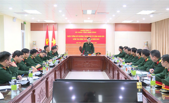 Bộ Tư lệnh Qu&acirc;n khu 3 kiểm tra c&ocirc;ng t&aacute;c hậu cần tại Bộ CHQS tỉnh