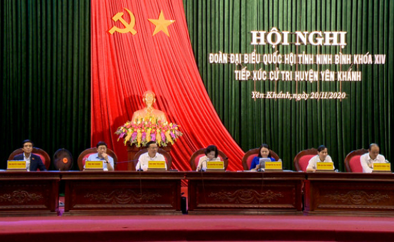 Đo&agrave;n ĐBQH tỉnh tiếp x&uacute;c cử tri c&aacute;c huyện Y&ecirc;n Kh&aacute;nh, Hoa Lư