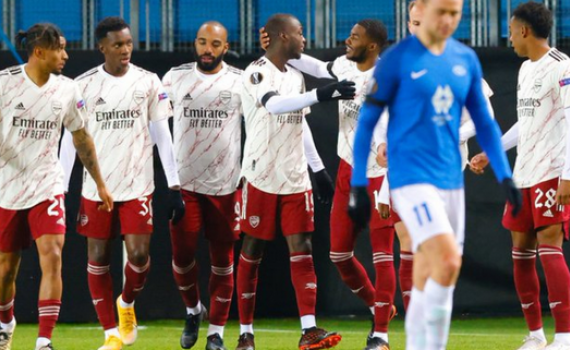 Thắng đậm tr&ecirc;n s&acirc;n kh&aacute;ch, Arsenal v&agrave;o v&ograve;ng 1/16 Europa League