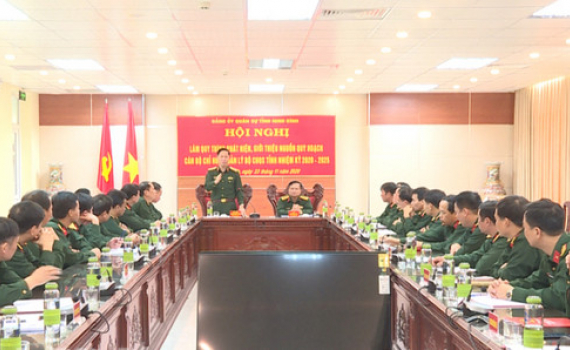 Thường vụ Đảng uỷ Qu&acirc;n sự tỉnh chuẩn bị nguồn quy hoạch c&aacute;n bộ 