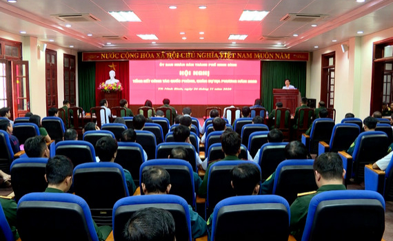 ​TP Ninh B&igrave;nh triển khai nhiệm vụ quốc ph&ograve;ng qu&acirc;n sự năm 2021