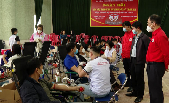 Ng&agrave;y hội hiến m&aacute;u t&igrave;nh nguyện huyện Kim Sơn đợt 2 năm 2021