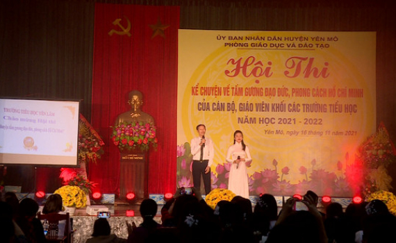 Hội thi kể chuyện về tấm gương đạo đức, phong c&aacute;ch Hồ Ch&iacute; Minh ở bậc Tiểu học