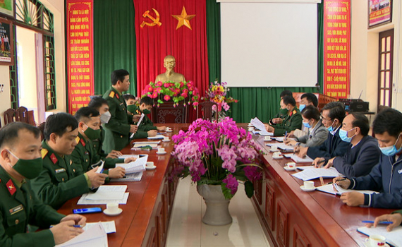 Bộ CHQS tỉnh kiểm tra c&ocirc;ng t&aacute;c tuyển qu&acirc;n tại Y&ecirc;n M&ocirc;