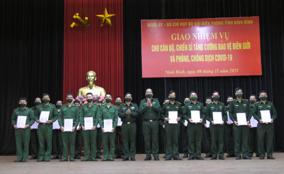 Bộ đội Bi&ecirc;n ph&ograve;ng Ninh B&igrave;nh tăng cường lực lượng bảo vệ bi&ecirc;n giới v&agrave; ph&ograve;ng chống dịch Covid-19