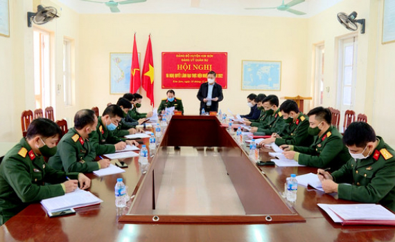 Đảng ủy Qu&acirc;n sự huyện Kim Sơn ra nghị quyết l&atilde;nh đạo thực hiện nhiệm vụ năm 2022