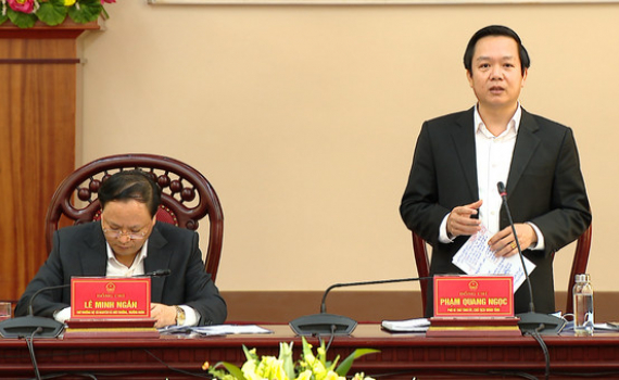 UBND tỉnh l&agrave;m việc với Đo&agrave;n c&ocirc;ng t&aacute;c tổng kết thi h&agrave;nh Luật Đất đai