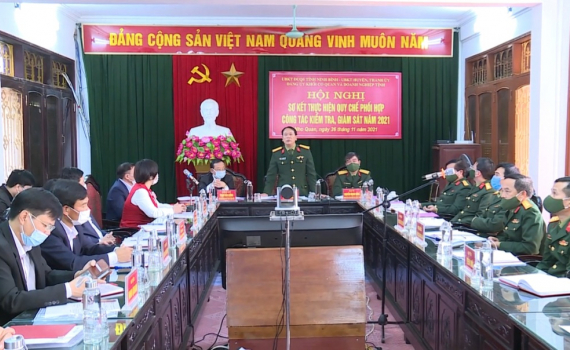 Ủy ban Kiểm tra Đảng uỷ Qu&acirc;n sự tỉnh sơ kết thực hiện Quy chế phối hợp