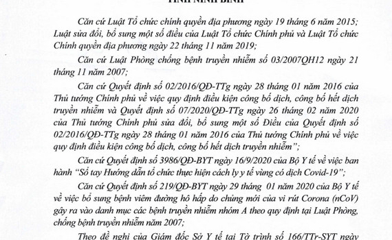 Ninh B&igrave;nh kết th&uacute;c việc thiết lập c&aacute;ch ly y tế v&ugrave;ng c&oacute; dịch COVID-19