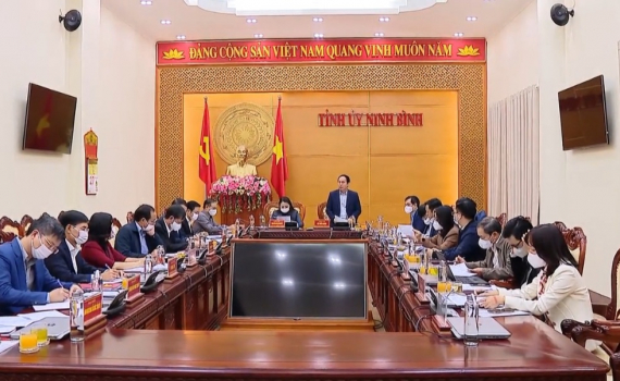 Đo&agrave;n khảo s&aacute;t Ban Chỉ đạo Đề &aacute;n Trung ương 5 l&agrave;m việc tại Ninh B&igrave;nh