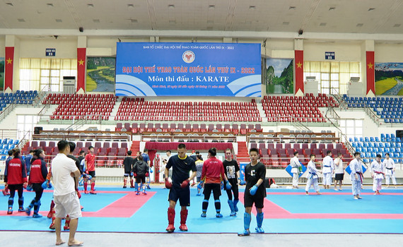 M&ocirc;n Karate của Đại hội Thể thao to&agrave;n quốc lần thứ IX diễn ra tại Ninh B&igrave;nh