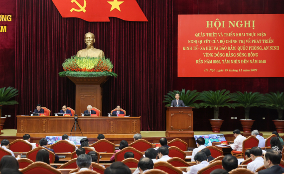 Hội nghị qu&aacute;n triệt, triển khai Nghị quyết của Bộ Ch&iacute;nh trị về ph&aacute;t triển V&ugrave;ng đồng bằng s&ocirc;ng Hồng