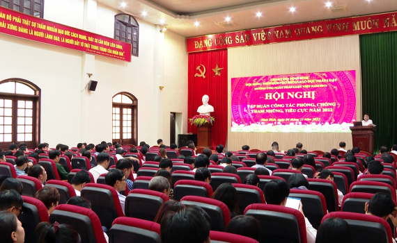 Tập huấn c&ocirc;ng t&aacute;c ph&ograve;ng, chống tham nhũng, ti&ecirc;u cực năm 2022