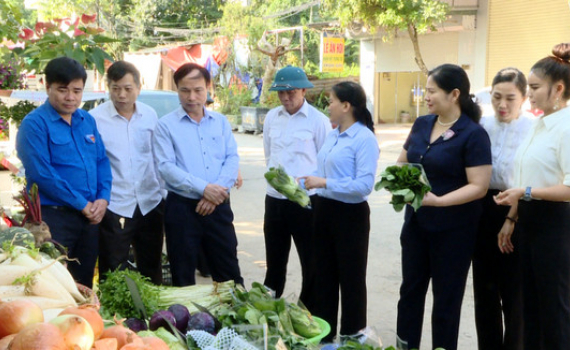Nho Quan hỗ trợ n&ocirc;ng d&acirc;n ti&ecirc;u thụ n&ocirc;ng sản an to&agrave;n