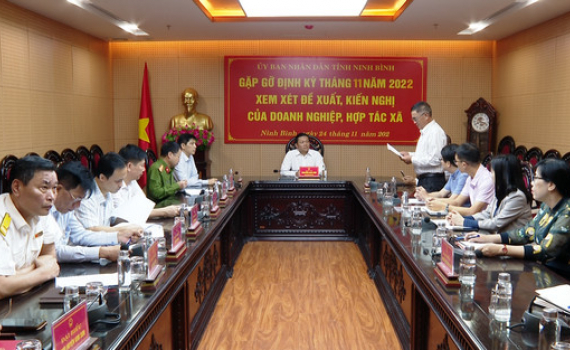 UBND tỉnh gặp gỡ doanh nghiệp, HTX định kỳ th&aacute;ng 11