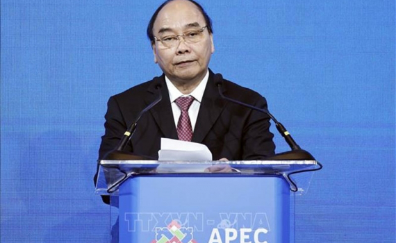 Chủ tịch nước Nguyễn Xu&acirc;n Ph&uacute;c ph&aacute;t biểu tại Hội nghị Thượng đỉnh doanh nghiệp APEC 2022