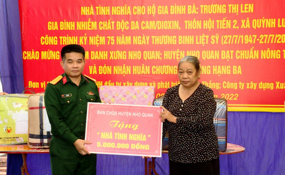 Kh&aacute;nh th&agrave;nh &ldquo;Nh&agrave; t&igrave;nh nghĩa&rdquo; tặng gia đ&igrave;nh ch&iacute;nh s&aacute;ch tại x&atilde; Quỳnh Lưu