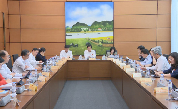 Kỳ họp thứ tư, Quốc hội kh&oacute;a XV: Đại biểu Quốc hội tỉnh tham gia thảo luận ở tổ về một số dự &aacute;n luật
