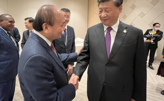 Chủ tịch nước Nguyễn Xu&acirc;n Ph&uacute;c gặp Tổng B&iacute; thư, Chủ tịch Trung Quốc Tập Cận B&igrave;nh