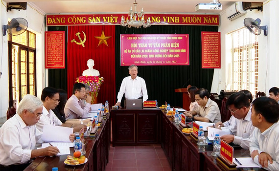 Hội thảo tư vấn, phản biện Đề &aacute;n t&aacute;i cơ cấu ng&agrave;nh C&ocirc;ng nghiệp tỉnh Ninh B&igrave;nh 
