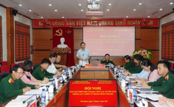 Phối hợp hoạt động hiệu quả c&ocirc;ng t&aacute;c tuy&ecirc;n gi&aacute;o trong lực lượng vũ trang tỉnh Ninh B&igrave;nh