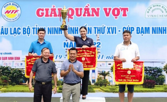 Bế mạc giải Quần vợt c&aacute;c CLB tỉnh Ninh B&igrave;nh lần thứ XVI