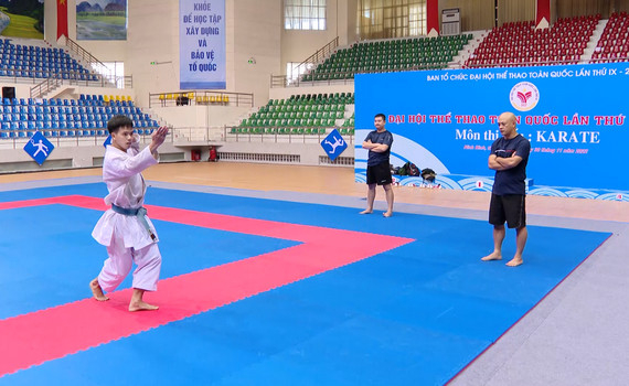 Đội tuyển Karate Ninh B&igrave;nh quyết t&acirc;m thi đấu tốt tại Đại hội Thể thao to&agrave;n quốc
