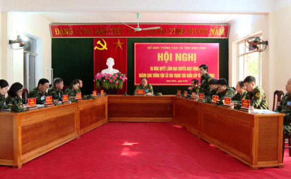Sở Giao th&ocirc;ng vận tải diễn tập quốc ph&ograve;ng, an ninh năm 2022