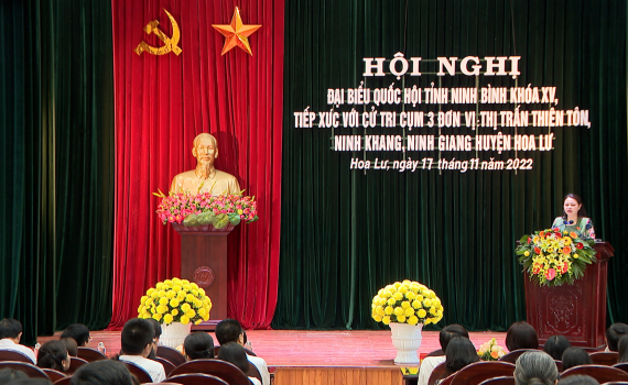 Đo&agrave;n ĐBQH tỉnh tiếp x&uacute;c cử tri huyện Hoa Lư