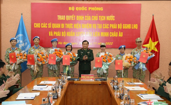 Việt Nam tiếp tục cử c&aacute;c sĩ quan tham gia sứ mệnh​ g&igrave;n giữ h&ograve;a b&igrave;nh Li&ecirc;n hợp quốc