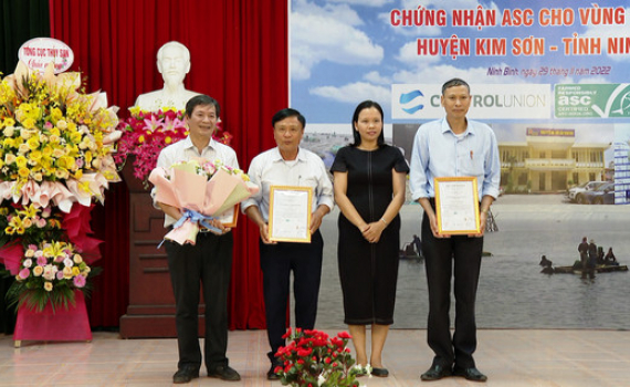 Cấp chứng nhận ti&ecirc;u chuẩn quốc tế ASC cho v&ugrave;ng nu&ocirc;i ngao huyện Kim Sơn
