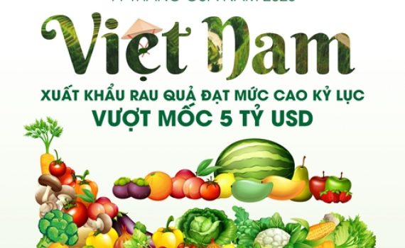 Xuất khẩu rau quả đạt mức cao kỷ lục vượt mốc 5 tỷ USD trong 11 th&aacute;ng của năm 2023