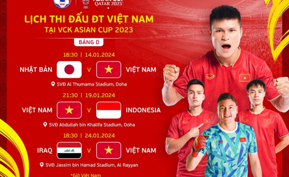 Lịch thi đấu của đội tuyển Việt Nam tại Asian Cup 2023