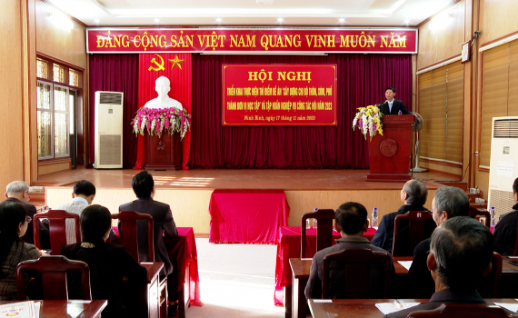 Tập huấn nghiệp vụ c&ocirc;ng t&aacute;c Hội Khuyến học năm 2023
