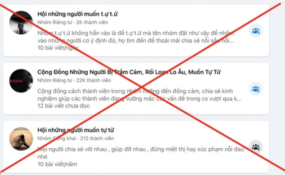 Ngăn chặn c&aacute;c hội, nh&oacute;m hướng dẫn tự tử, "b&ugrave;ng nợ" tr&ecirc;n Facebook