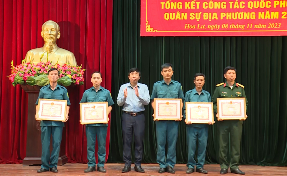 Y&ecirc;n Kh&aacute;nh, Hoa Lư, Y&ecirc;n M&ocirc; tổng kết c&ocirc;ng t&aacute;c quốc ph&ograve;ng, qu&acirc;n sự địa phương năm 2023