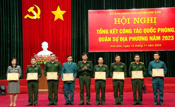 Kim Sơn tổng kết c&ocirc;ng t&aacute;c Quốc ph&ograve;ng, Qu&acirc;n sự năm 2023