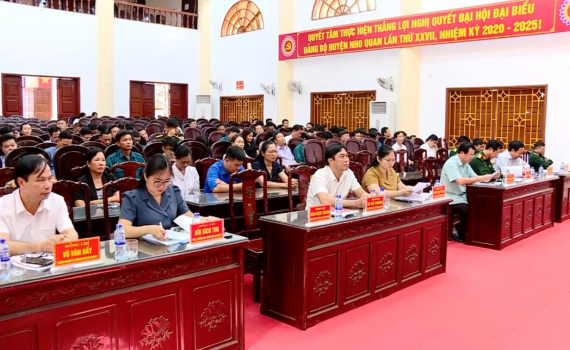 Nho Quan tổng kết c&ocirc;ng t&aacute;c quốc ph&ograve;ng, qu&acirc;n sự địa phương năm 2023