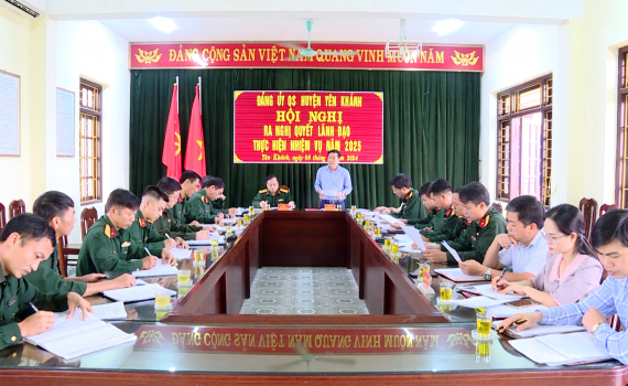 Đảng ủy Qu&acirc;n sự huyện Hoa Lư, Y&ecirc;n Kh&aacute;nh ra Nghị quyết l&atilde;nh đạo thực hiện nhiệm vụ năm 2025