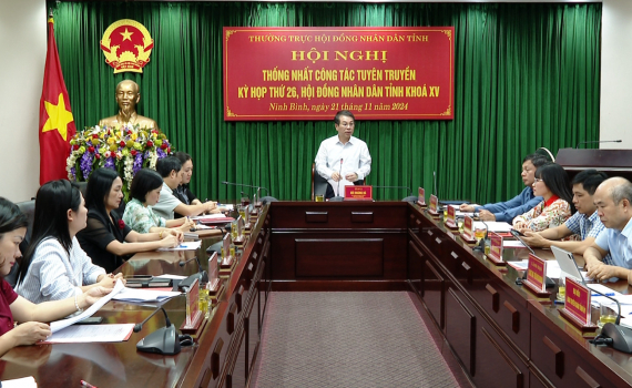 Thống nhất c&ocirc;ng t&aacute;c tuy&ecirc;n truyền kỳ họp thứ 26, HĐND tỉnh kh&oacute;a XV