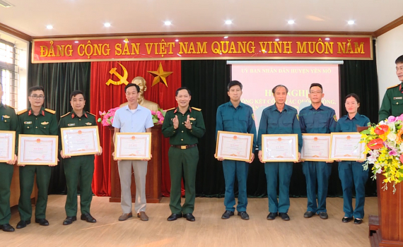 Huyện Y&ecirc;n M&ocirc; tổng kết c&ocirc;ng t&aacute;c Quốc ph&ograve;ng, qu&acirc;n sự địa phương