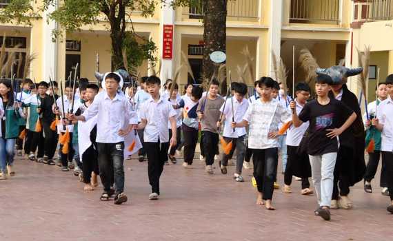 Học sinh tích cực luyện tập hướng tới Festival Ninh Bình