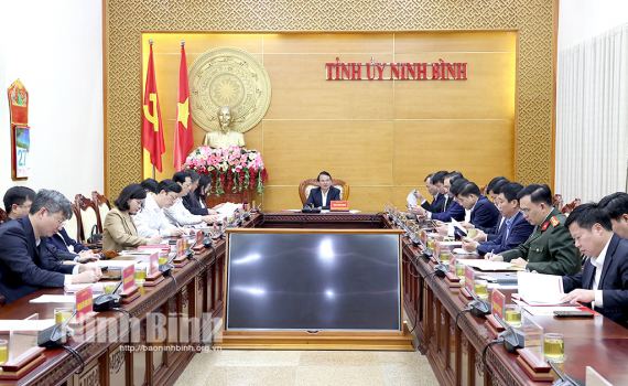 Ban Chỉ đạo cuộc bầu cử đại biểu Quốc hội kh&oacute;a XVI v&agrave; đại biểu HĐND c&aacute;c cấp tỉnh Ninh B&igrave;nh nhiệm kỳ 2026 - 2031 tổ chức phi&ecirc;n họp thứ I