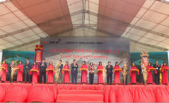 C&ocirc;ng ty TNHH MCNEX Vina Ninh B&igrave;nh kh&aacute;nh th&agrave;nh nh&agrave; m&aacute;y 3