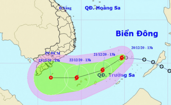 B&atilde;o số 14 h&igrave;nh th&agrave;nh tr&ecirc;n Biển Đ&ocirc;ng
