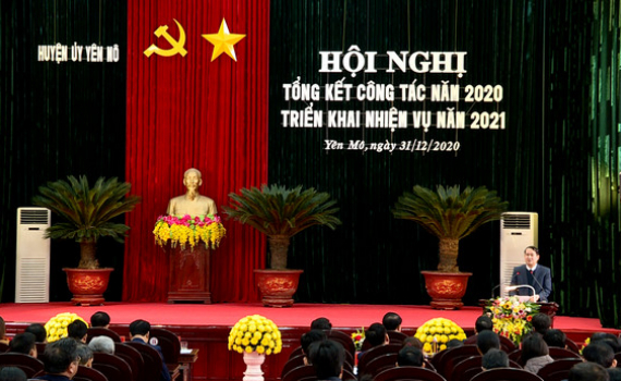 Huyện ủy Y&ecirc;n M&ocirc; triển khai c&ocirc;ng t&aacute;c x&acirc;y dựng Đảng năm 2021