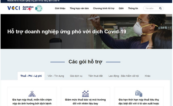 Trang web hỗ trợ doanh nghiệp ứng ph&oacute; với Covid-19
