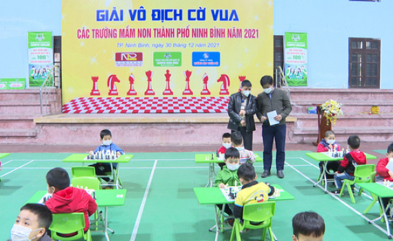 Giải v&ocirc; địch cờ vua c&aacute;c trường mầm non Th&agrave;nh phố Ninh B&igrave;nh năm 2021