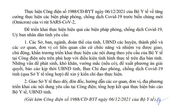 Ninh Bình tăng cường thực hiện các biện pháp phòng, chống dịch Covid-19 trước biến chủng Omicron